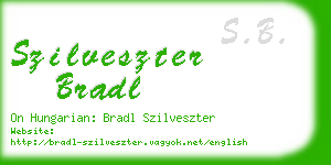 szilveszter bradl business card